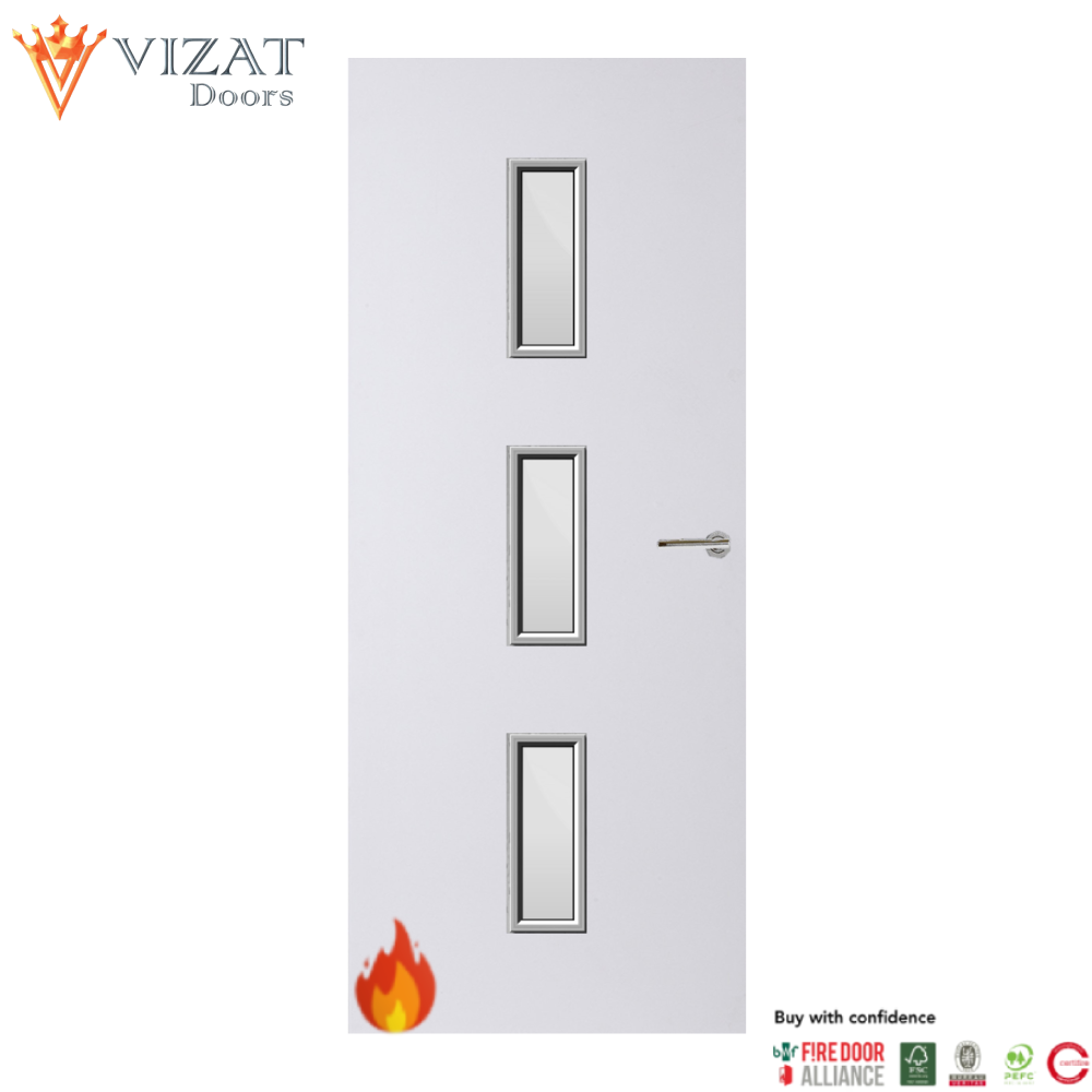 Internal Plywood Paint Grade Premium 23G Glazed FD60 Fire Door