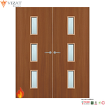 Load image into Gallery viewer, Sapele Veneer 23G Glazed Pair FD60 Internal Fire Door
