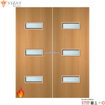 Load image into Gallery viewer, Beech Veneer 24G Glazed Pair FD60 Internal Fire Door