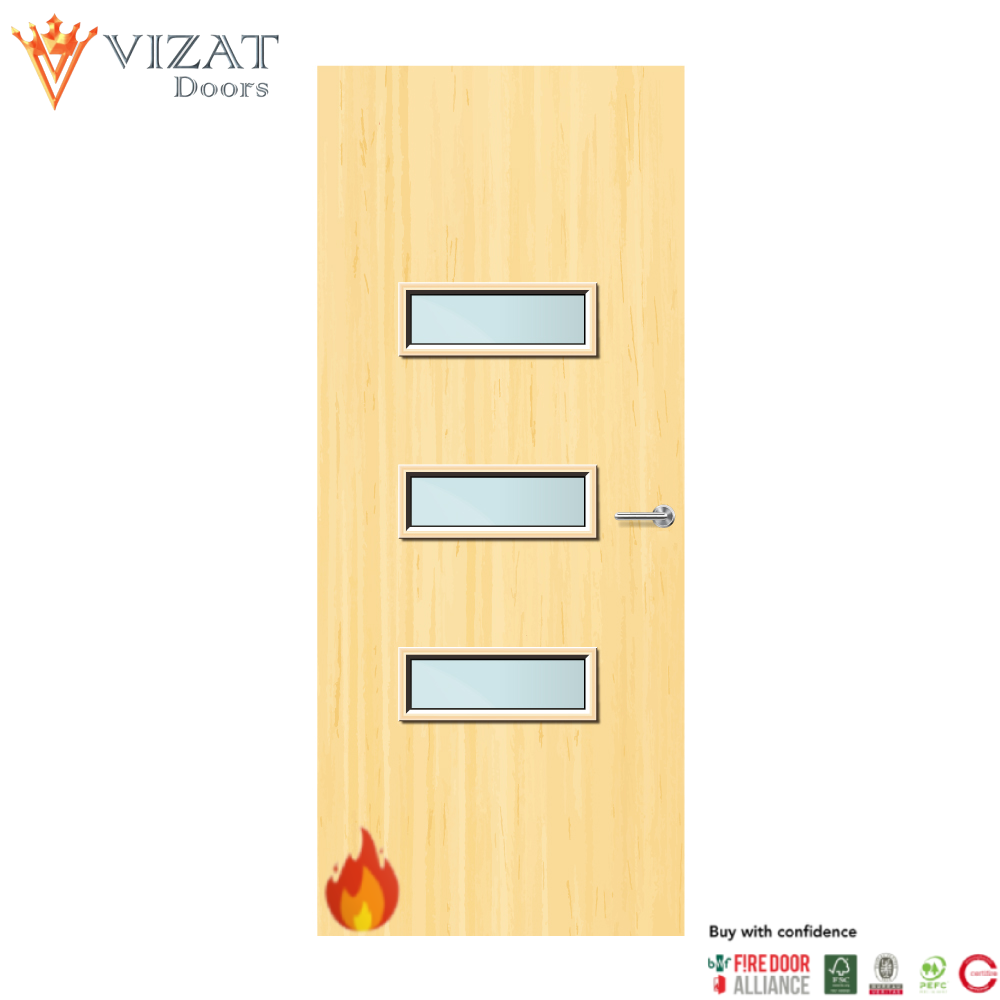 Koto Veneer 24G Glazed FD60 Internal Fire Door