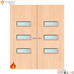 Load image into Gallery viewer, Maple Veneer 24G Glazed Pair FD60 Internal Fire Door