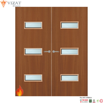 Load image into Gallery viewer, Sapele Veneer 24G Glazed Pair FD60 Internal Fire Door