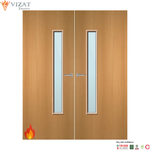 Load image into Gallery viewer, Beech Veneer 25G Glazed Pair FD60 Internal Fire Door