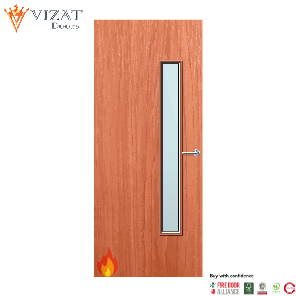 Cherry Veneer 25G Glazed FD60 Internal Fire Door