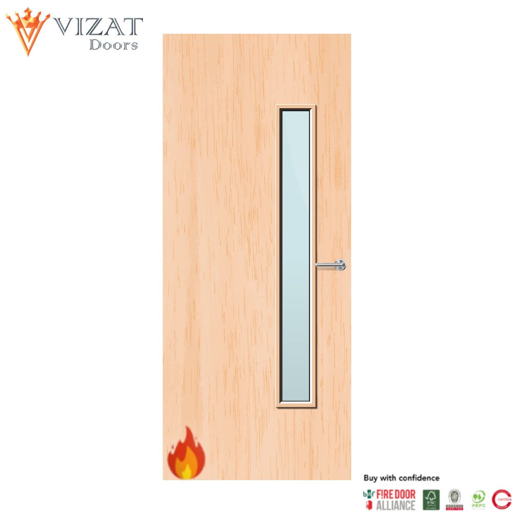 Maple Veneer 25G Glazed FD60 Internal Fire Door