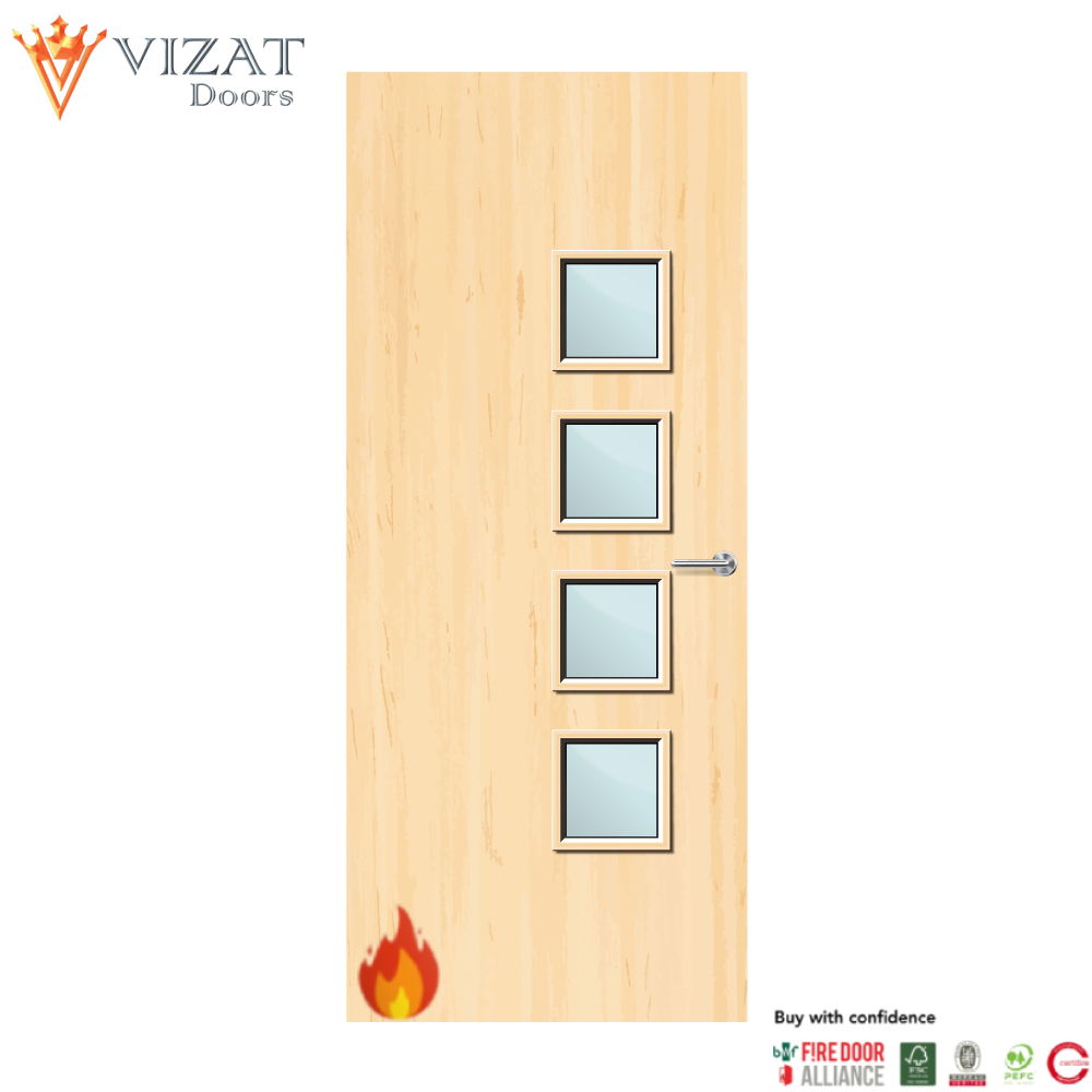 Ash Veneer 26G Glazed FD60 Internal Fire Door