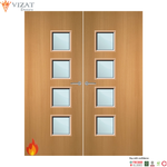 Load image into Gallery viewer, Beech Veneer 26G Glazed Pair FD60 Internal Fire Door