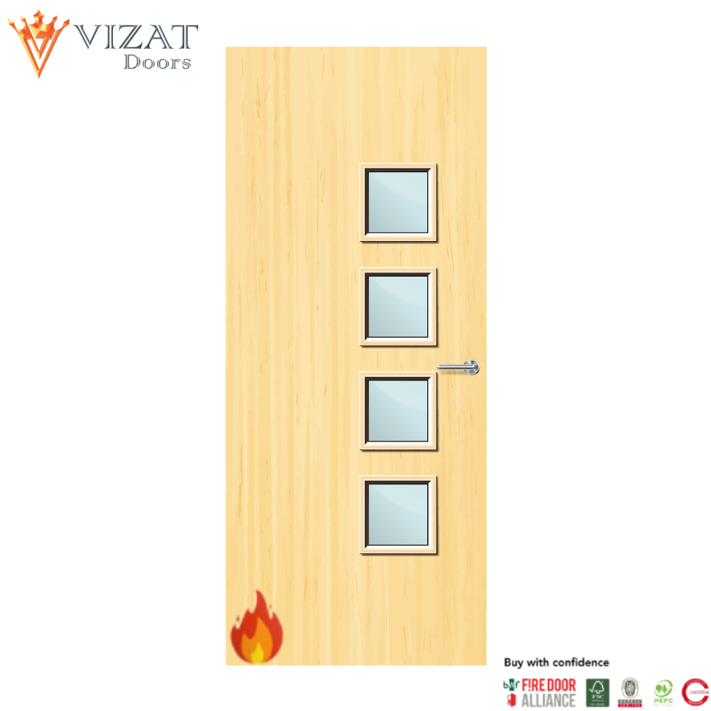 Koto Veneer 26G Glazed FD60 Internal Fire Door