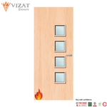 Load image into Gallery viewer, Maple Veneer 26G Glazed FD30 Internal Fire Door