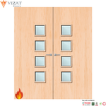 Load image into Gallery viewer, Maple Veneer 26G Glazed Pair FD60 Internal Fire Door