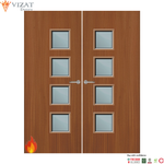 Load image into Gallery viewer, Sapele Veneer 26G Glazed Pair FD60 Internal Fire Door