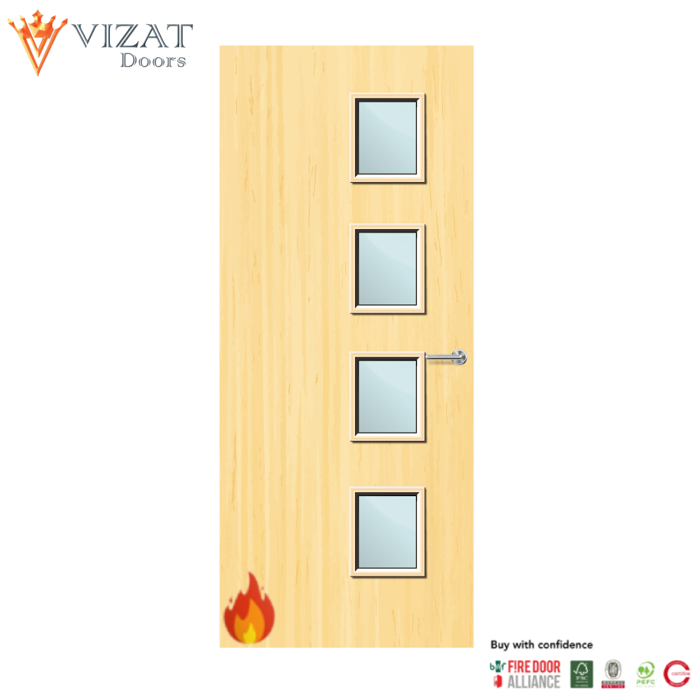 Koto Veneer 27G Glazed FD60 Internal Fire Door