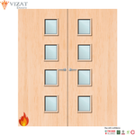 Load image into Gallery viewer, Maple Veneer 27G Glazed Pair FD60 Internal Fire Door