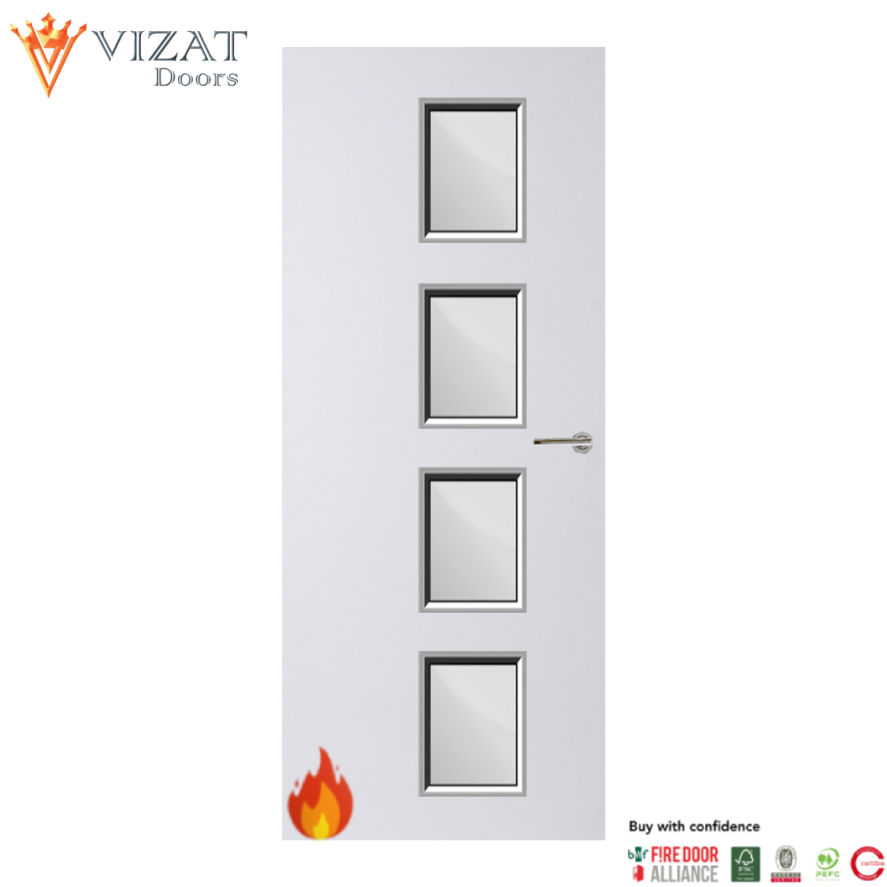 Internal Plywood Paint Grade Premium 27G Glazed FD60 Fire Door