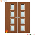 Load image into Gallery viewer, Sapele Veneer 27G Glazed Pair FD60 Internal Fire Door