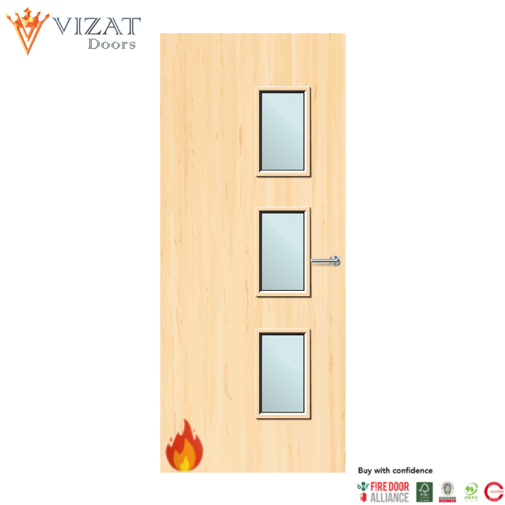 Ash Veneer 28G Glazed FD60 Internal Fire Door