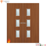Load image into Gallery viewer, Sapele Veneer 28G Glazed Pair FD60 Internal Fire Door