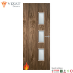 Load image into Gallery viewer, Walnut Veneer 28G Glazed FD30 Internal Fire Door