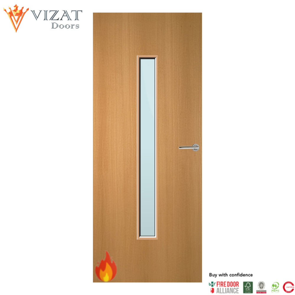 Beech Veneer 29G Glazed FD60 Internal Fire Door