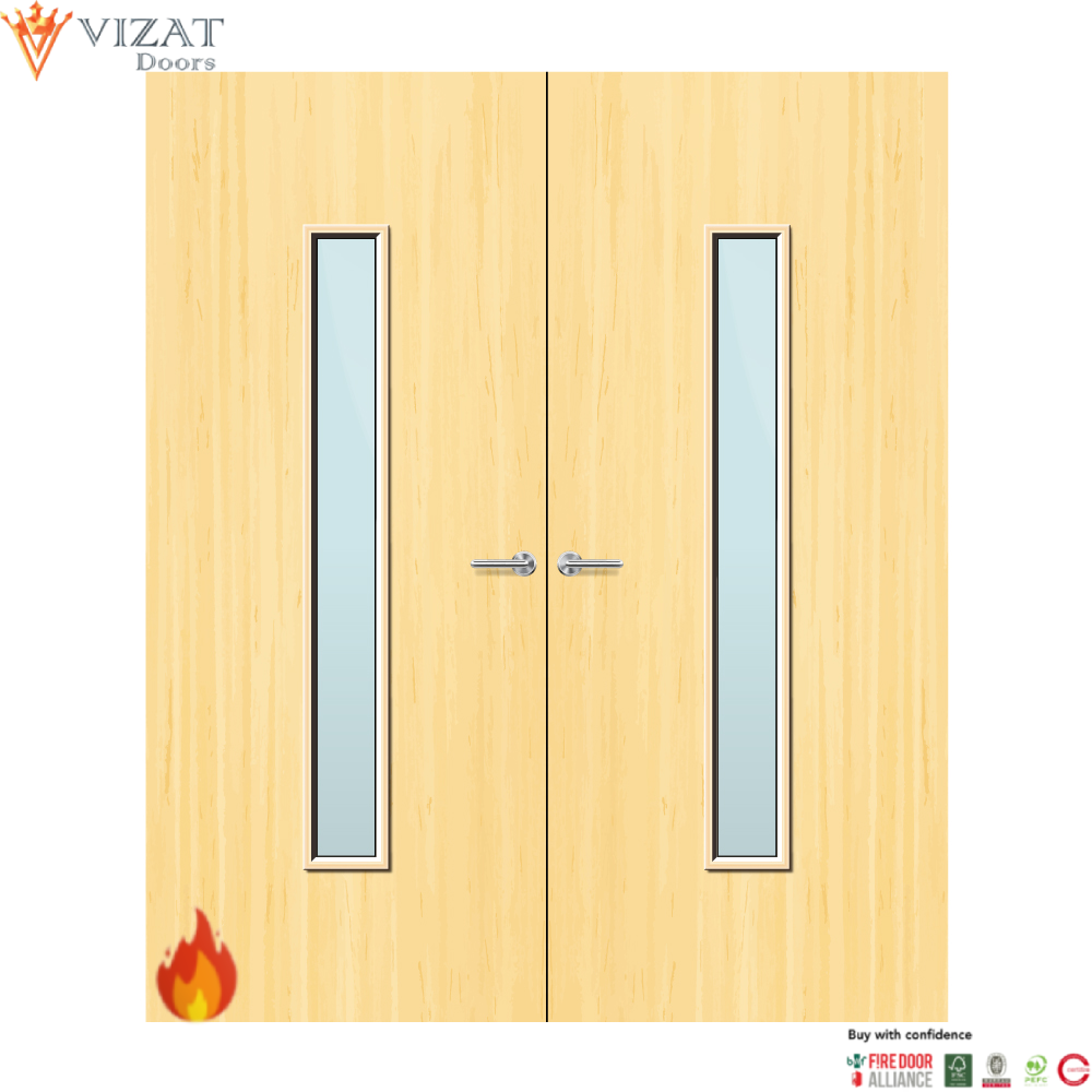 Koto Veneer 29G Glazed Pair FD60 Internal Fire Door