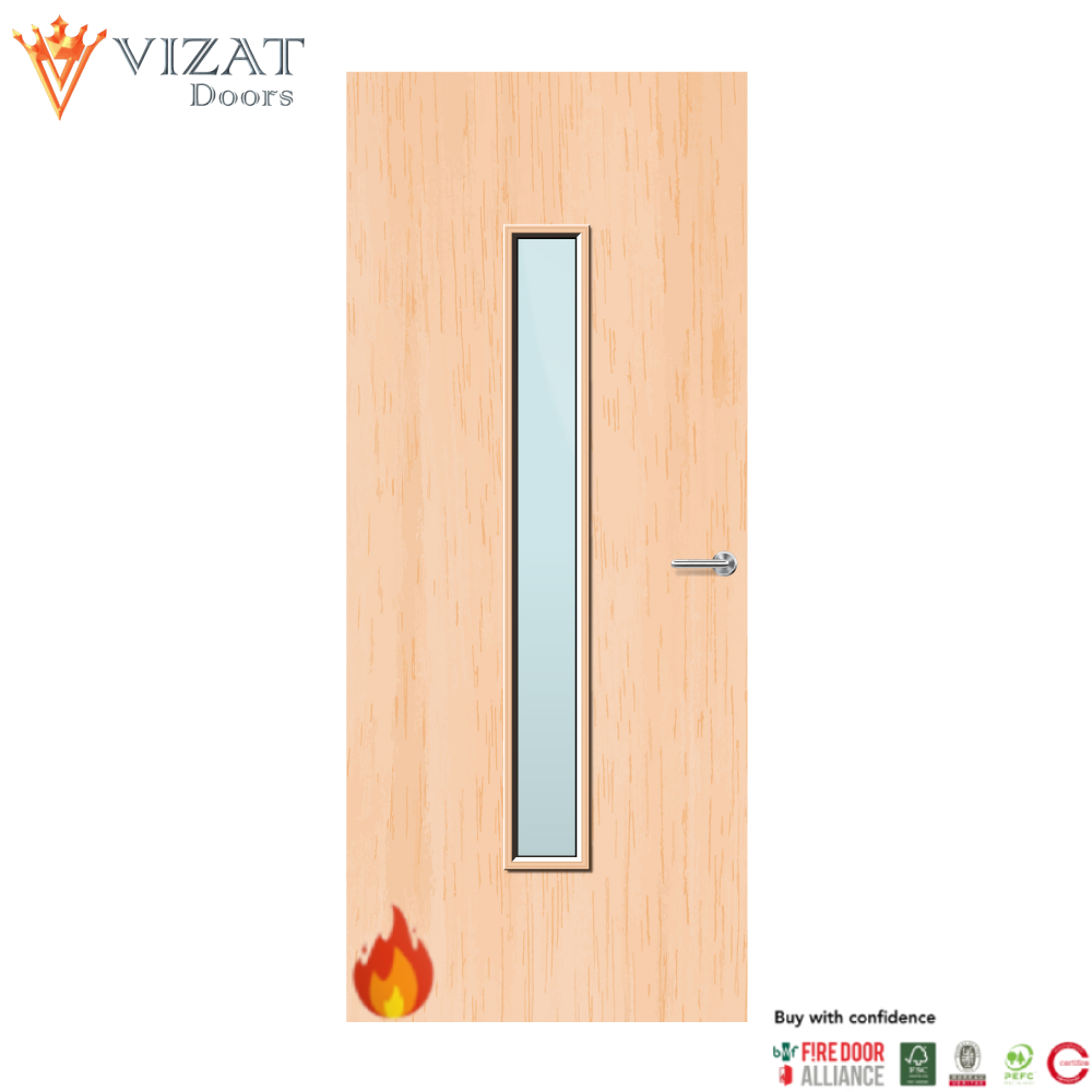 Maple Veneer 29G Glazed FD60 Internal Fire Door