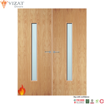 Load image into Gallery viewer, Oak Veneer 29G Glazed Pair FD60 Internal Fire Door