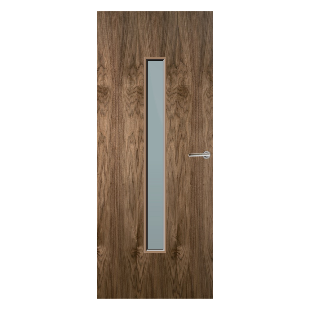 Walnut Veneer 29G Glazed FD30 Internal Fire Door