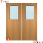 Load image into Gallery viewer, Beech Veneer 2G Glazed Pair FD60 Internal Fire Door