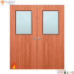 Load image into Gallery viewer, Cherry Veneer 2G Glazed Pair FD60 Internal Fire Door