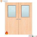 Load image into Gallery viewer, Maple Veneer 2G Glazed Pair FD60 Internal Fire Door