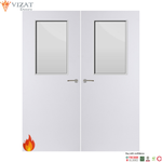 Load image into Gallery viewer, Internal Plywood Paint Grade Premium 2G Glazed Pair FD60 Fire Door