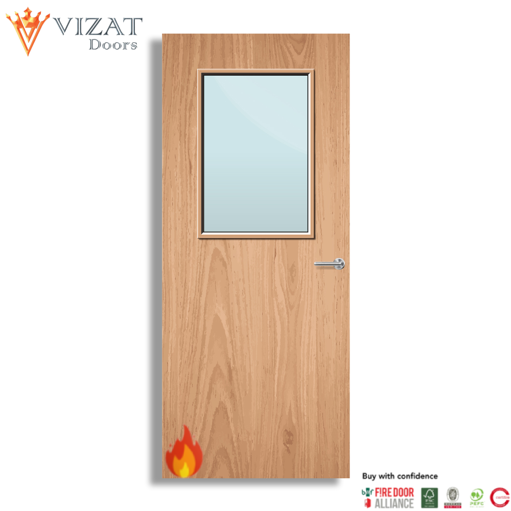 Plywood Paint Grade 2G Glazed FD30 Internal Fire Door