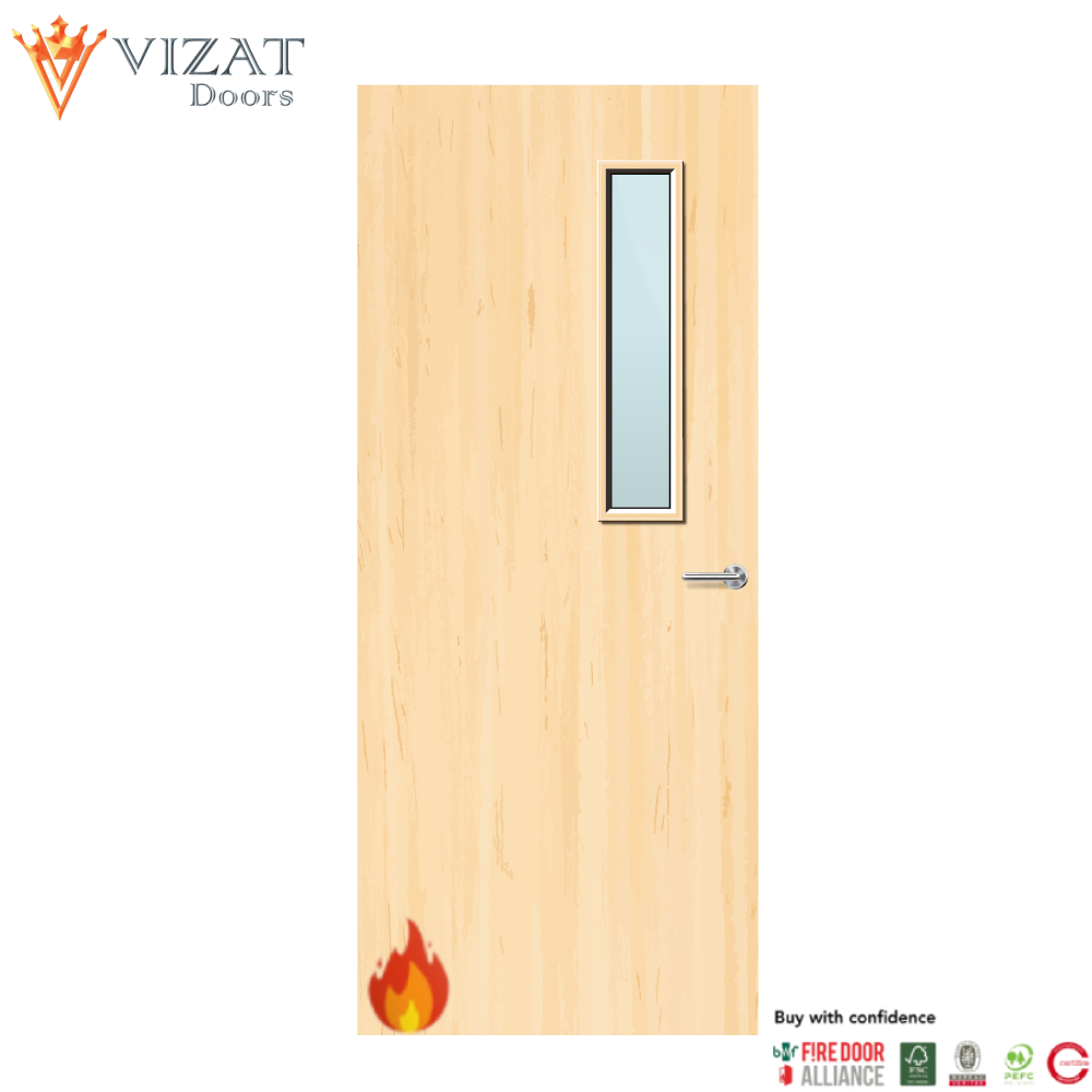 Ash Veneer 3G Glazed FD30 Internal Fire Door