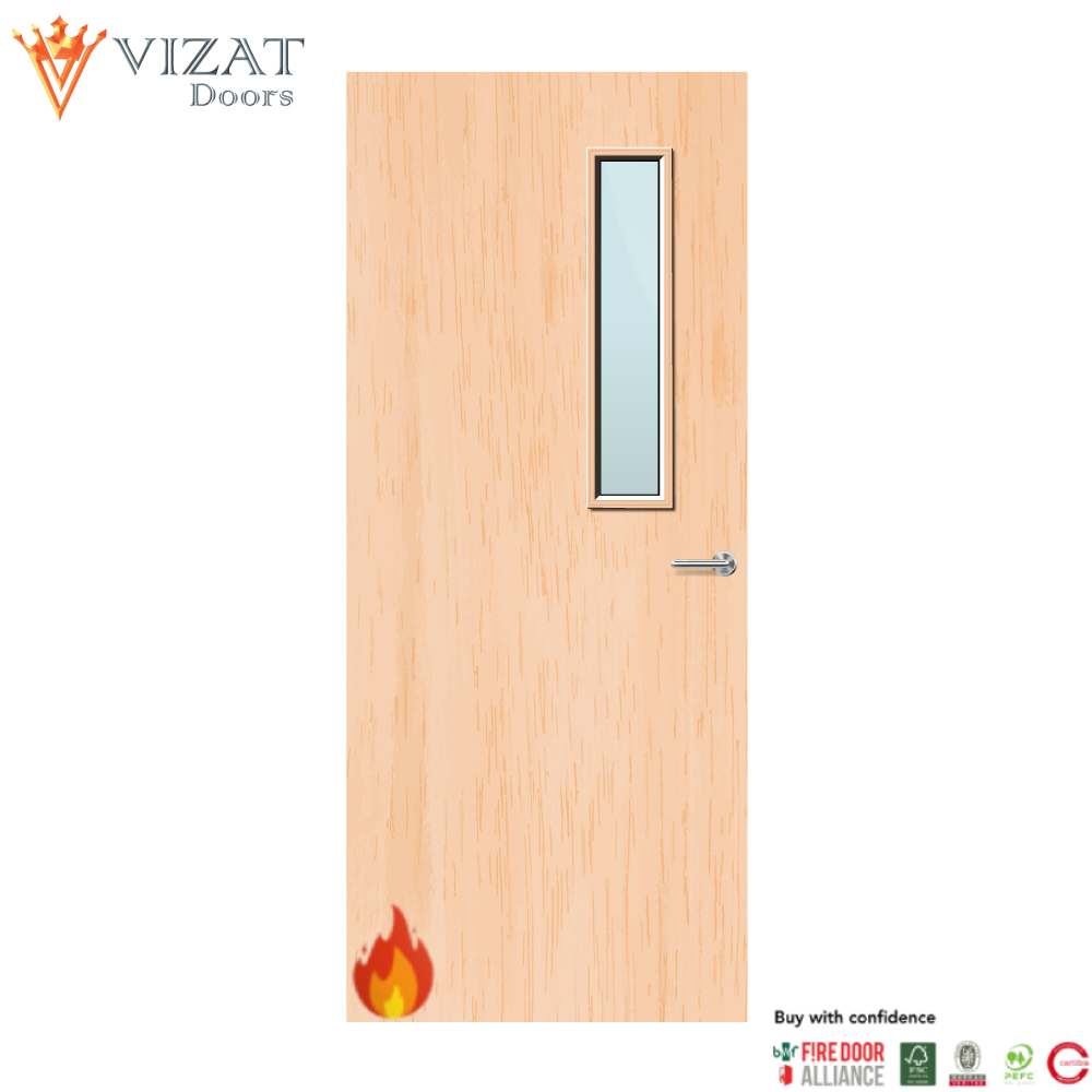 Maple Veneer 3G Glazed FD30 Internal Fire Door
