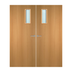 Load image into Gallery viewer, Beech Veneer 4G Glazed Pair FD30 Internal Fire Door
