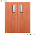Load image into Gallery viewer, Cherry Veneer 4G Glazed Pair FD30 Internal Fire Door