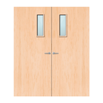 Load image into Gallery viewer, Maple Veneer 4G Glazed Pair FD60 Internal Fire Door