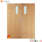 Load image into Gallery viewer, Oak Veneer 4G Glazed Pair FD60 Internal Fire Door
