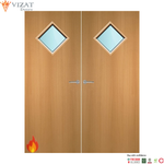 Load image into Gallery viewer, Beech Veneer 6G Glazed Pair FD60 Internal Fire Door