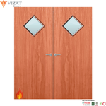 Load image into Gallery viewer, Cherry Veneer 6G Glazed Pair FD60 Internal Fire Door