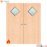 Load image into Gallery viewer, Maple Veneer 6G Glazed Pair FD60 Internal Fire Door