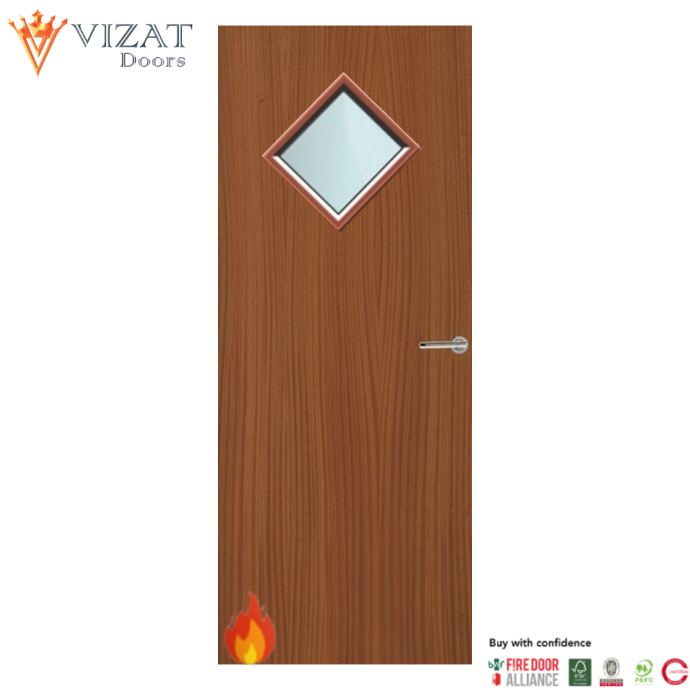 Sapele Veneer 6G Glazed FD60 Internal Fire Door