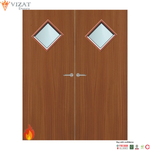 Load image into Gallery viewer, Sapele Veneer 6G Glazed Pair FD60 Internal Fire Door