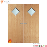 Load image into Gallery viewer, Oak Veneer 6G Glazed Pair FD60 Internal Fire Door