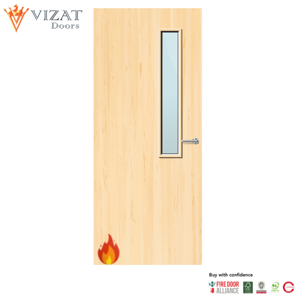 Ash Veneer 7G Glazed FD30 Internal Fire Door