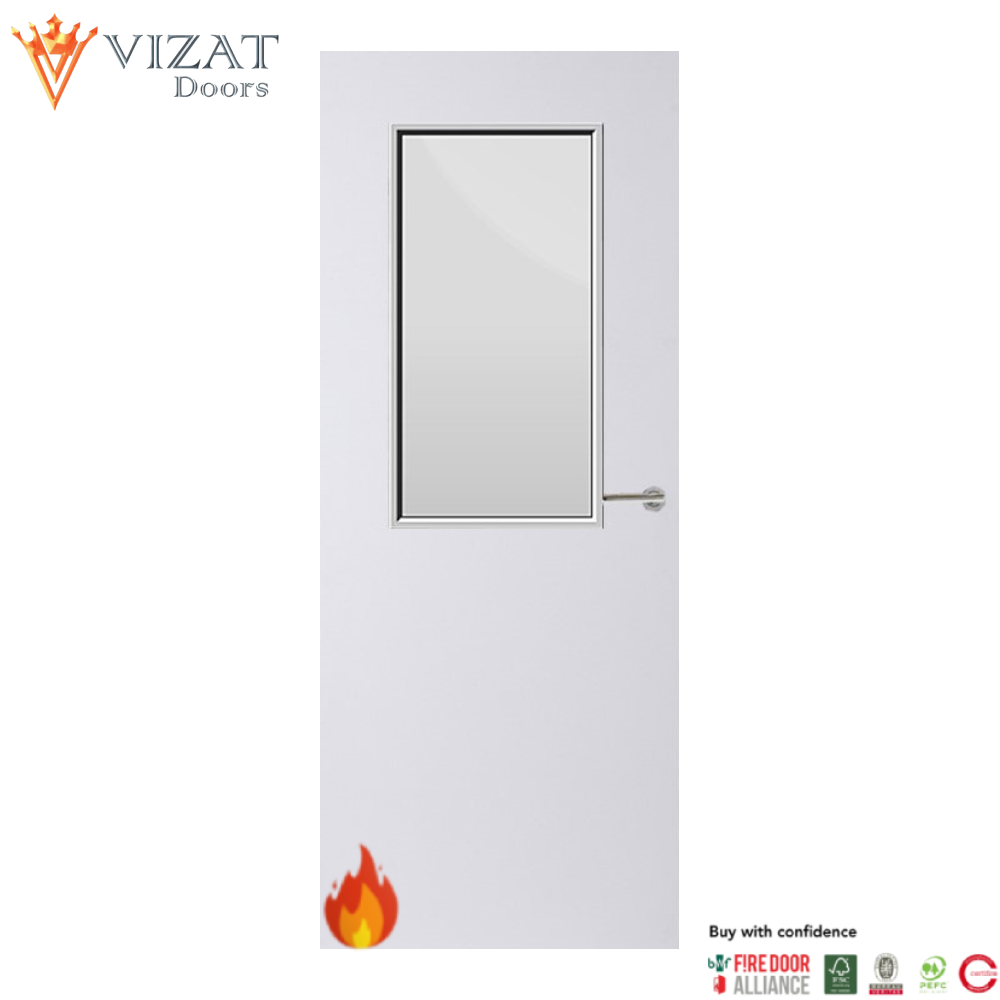 Internal Plywood Paint Grade Premium 8G Glazed FD30 Fire Door