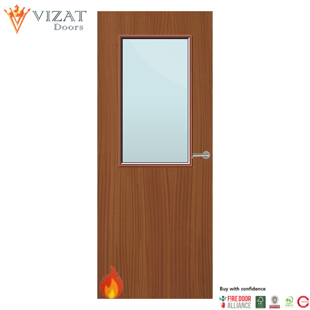 Sapele Veneer 8G Glazed FD60  Internal Fire Door