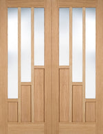 Load image into Gallery viewer, Oak Coventry Glazed 3L Pairs Door