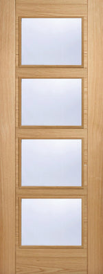 Load image into Gallery viewer, Oak Vancouver Glazed 4L Door