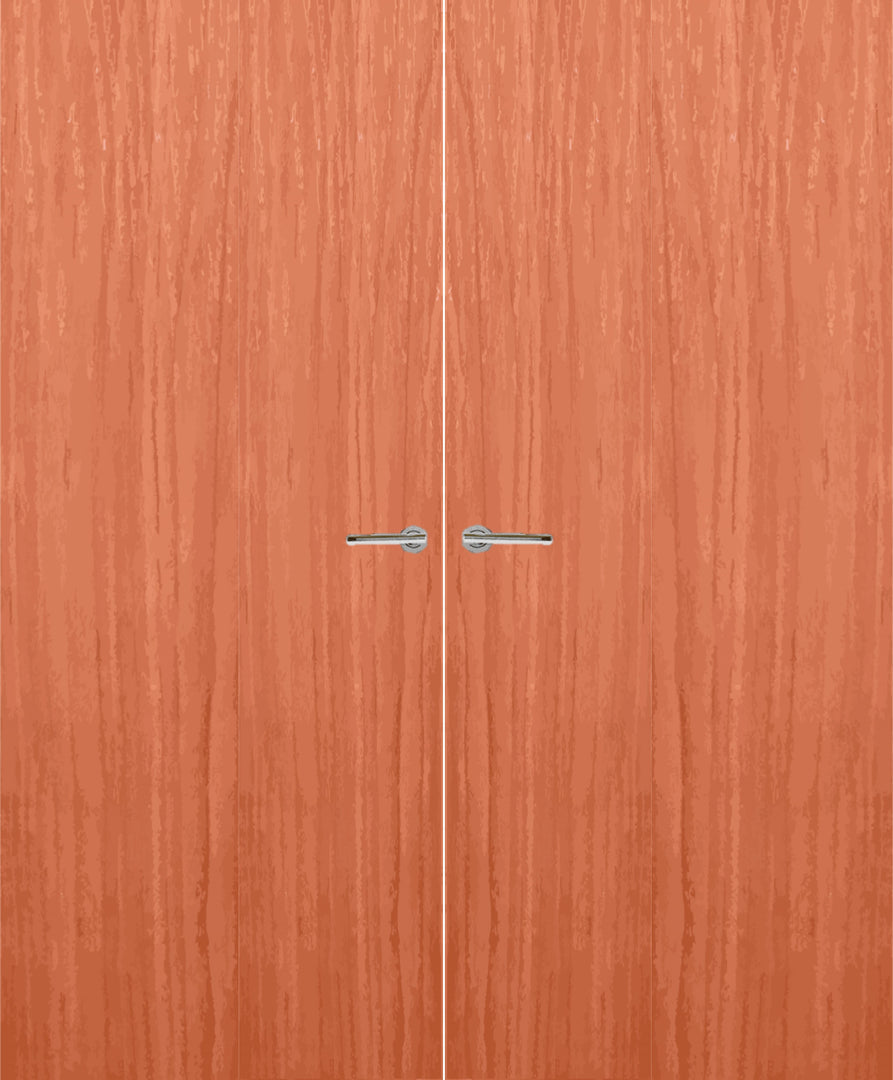 Internal Cherry Veneer Non Glazed Pair FD30  Fire Door Blank